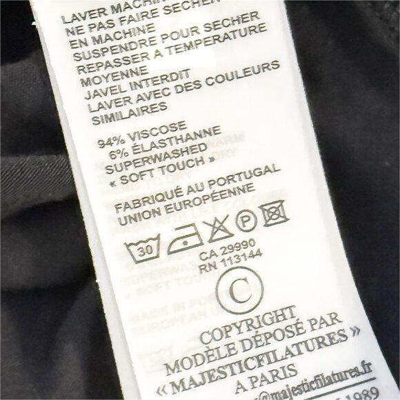 Majestic Filatures Soft Touch Sleeveless Stretch Turtleneck Black 5/XL NEW - Picture 9 of 11